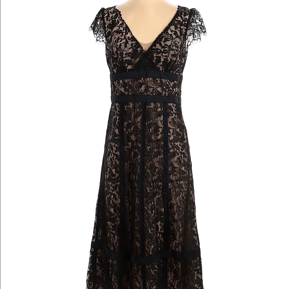 Ann Taylor Loft size 2 black lace party dress